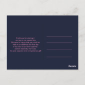 Cherry Blossom Pink navy Bedankt Briefkaart (Achterkant)