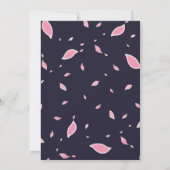 Cherry Blossom Pink    navyfloral Verloving card Kaart (Achterkant)