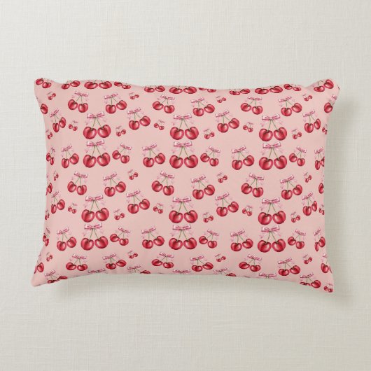 Cherry Blossom Pink Pattern  Accent Kussen (Achterkant)