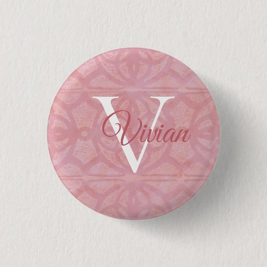 Cherry Blossom Pink Ronde Button 3,2 Cm (Voorkant)