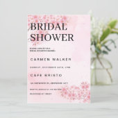 Cherry Blossom Pink Sakura Floral Vrijgezellenfees Kaart (Staand voorkant)