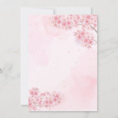 Cherry Blossom Pink Sakura Floral Vrijgezellenfees Kaart (Achterkant)