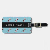 Cherry Blossom, Pink Sakura, Jouw naam Bagagelabel (Voorkant horizontaal)