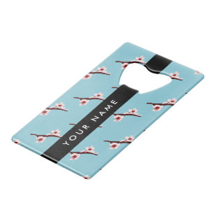 Cherry Blossom, Pink Sakura, Jouw naam Creditkaart Flessenopener