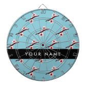 Cherry Blossom, Pink Sakura, Jouw naam Dartbord (Voorkant)