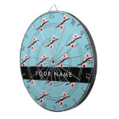 Cherry Blossom, Pink Sakura, Jouw naam Dartbord (Voorkant Rechts)