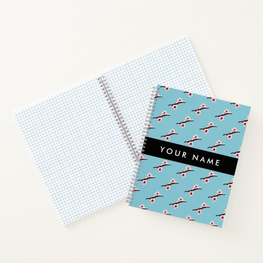 Cherry Blossom, Pink Sakura, Jouw naam Notitieboek (Binnen)