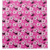 CHERRY BLOSSOM  (PINK) Shower Curtain Douchegordijn (Voorkant)