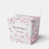 Cherry Blossom Pink Silver Glitter | Weddenschap Bedankdoosjes (Voorkant Zijde)