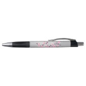 Cherry Blossom Pink Silver Monogram Pen (Bovenkant)