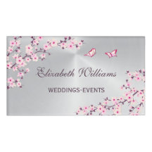 Cherry Blossom Pink Silver Wedding Planner