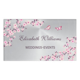 Cherry Blossom Pink Silver Wedding Planner Naambadge