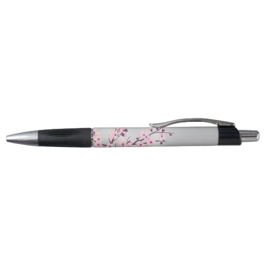 Cherry Blossom Pink Silver Wedding Planner Pen (Bovenkant)