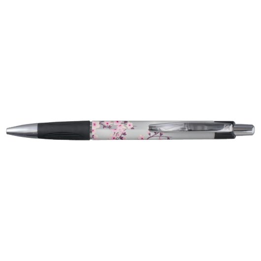 Cherry Blossom Pink Silver Wedding Planner Pen (Achterkant)