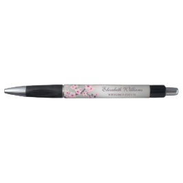 Cherry Blossom Pink Silver Wedding Planner Pen