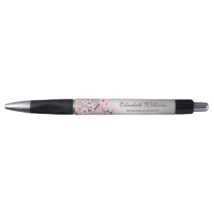 Cherry Blossom Pink Silver Wedding Planner Pen