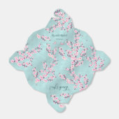 Cherry Blossom Pink Turquoise | Aangepast huwelijk Bedankdoosjes (Uitgevouwen)