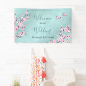 Cherry Blossom Pink Turquoise Spandoek (Insitu)