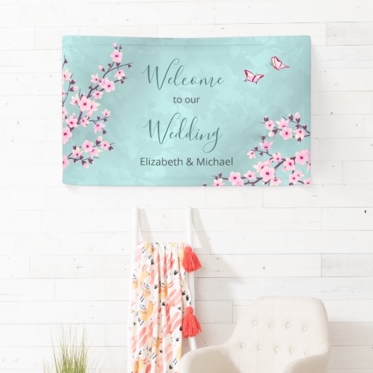 Cherry Blossom Pink Turquoise Spandoek (Insitu)