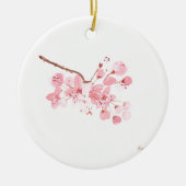 Cherry blossom Pink Waterverf natuur Sakura Keramisch Ornament (Voorkant)