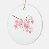 Cherry blossom Pink Waterverf natuur Sakura Keramisch Ornament (Links)