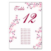 Cherry Blossom Pink Wedding Guest Names Kaart (Achterkant)