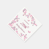 Cherry Blossom Pink White Aangedag Servet (Hoek)