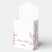 Cherry Blossom Pink White | Aangepast huwelijk Bedankdoosjes (Geopend)