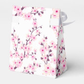Cherry Blossom Pink White | Aangepast huwelijk Bedankdoosjes (Achterkant)