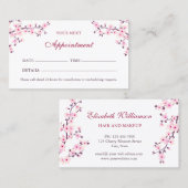 Cherry Blossom Pink White Appointard Visitekaartje (Voorkant / Achterkant)