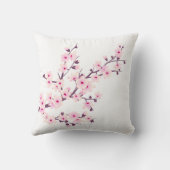 Cherry Blossom Pink White Baby Girl Birth Stats Kussen (Achterkant)