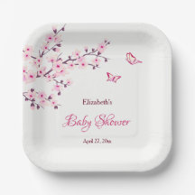Cherry Blossom Pink White Baby shower