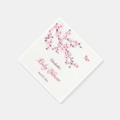 Cherry Blossom Pink White Baby shower Servet (Hoek)