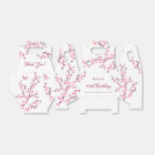 Cherry Blossom Pink White Bedankt voor de verjaard Bedankdoosjes (Uitgevouwen)