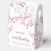 Cherry Blossom Pink White Bedankt voor de verjaard Bedankdoosjes (Geopend)
