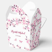 Cherry Blossom Pink White Custom Wedding  Bedankdoosjes (Geopend)