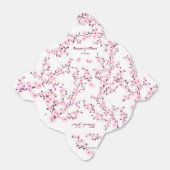 Cherry Blossom Pink White Custom Wedding Bedankdoosjes (Uitgevouwen)