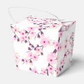 Cherry Blossom Pink White | Custom Wedding Bedankdoosjes (Achterkant)