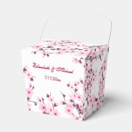 Cherry Blossom Pink White | Custom Wedding Bedankdoosjes