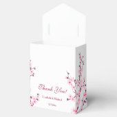 Cherry Blossom Pink White Custom Wedding Bedankdoosjes (Geopend)