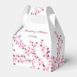 Cherry Blossom Pink White Custom Wedding Bedankdoosjes