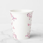 Cherry Blossom Pink White - dag Papieren Bekers (Links)