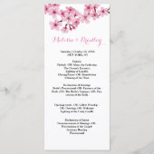 Cherry Blossom Pink White flora ceremony Programme Programmakaart (Voorkant)
