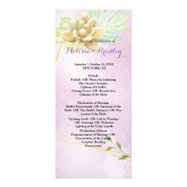 Cherry Blossom Pink White flora ceremony Programme Reclamekaart