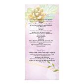 Cherry Blossom Pink White flora ceremony Programme Reclamekaart (Achterkant)