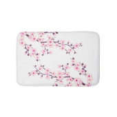 Cherry Blossom Pink White Floral Badmat (Voorkant)