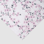 Cherry Blossom Pink White Floral Pattern Tissuepapier (Detail)