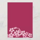 Cherry Blossom Pink White floral save the date (Achterkant)