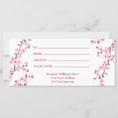 Cherry Blossom Pink White Gift Certificate (Achterkant)