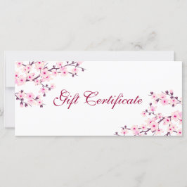 Cherry Blossom Pink White Gift Certificate